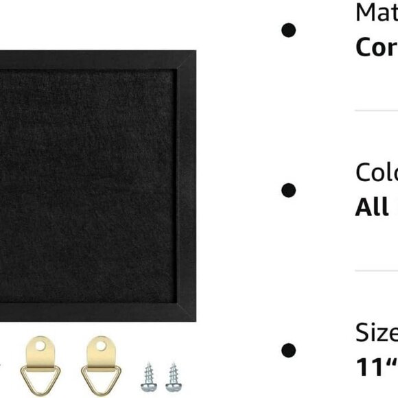Pin Board for Office, School and Home (All Black, 11“ x‎ 8" - 1P) - Picture 6 of 6